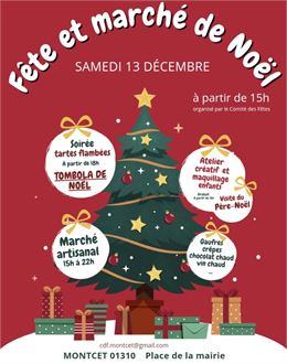 Affiche_Fête et Marché de Noël_Montcet - Comité des fêtes_Montcet