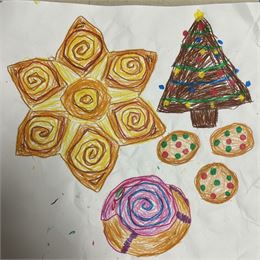 Animation dessin de Noël - Boulangerie La Forêt des Pains_Moûtiers - Cœur de Tarentaise Tourisme