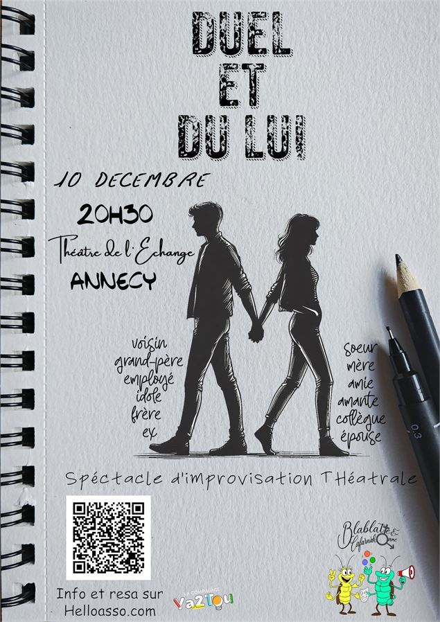 Spectacle d'improvisation théâtrale : Duel et du lui_Annecy - Compagnie Ya2tou