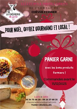 Chèvrerie de Lu'ce : vente de panier garni de Noël - LA CHERERIE DE LU'CE