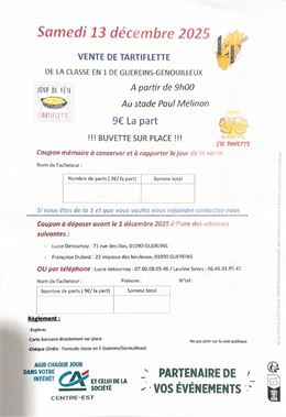 Vente de tartiflette_Guéreins