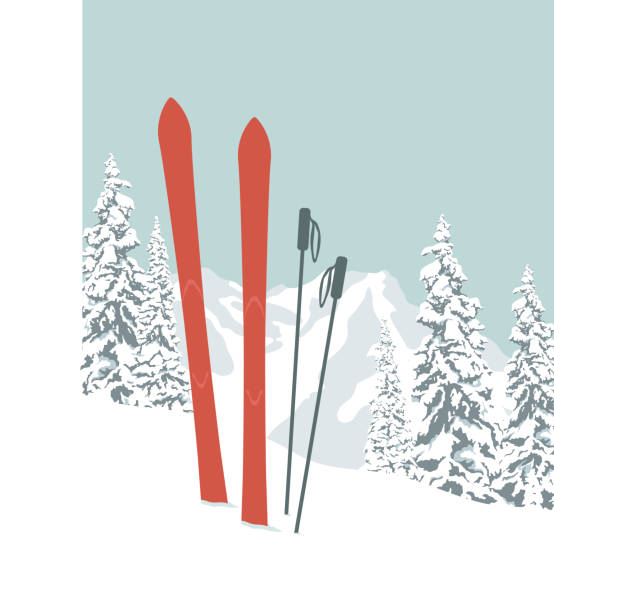 Skis et bâtons - ©istockphoto_ crossroadscreative