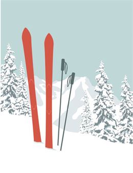 Skis et bâtons - ©istockphoto_ crossroadscreative