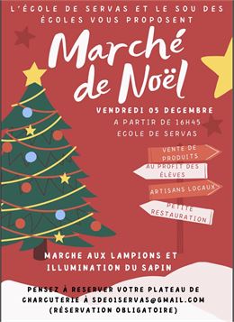 Affiche_Marché de Noël_Servas - ©Sou des Écoles de Servas