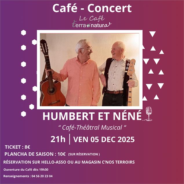 Café-Théâtral Musical : Humbert et Néné_Annecy - Les Amis du Vieux Seynod