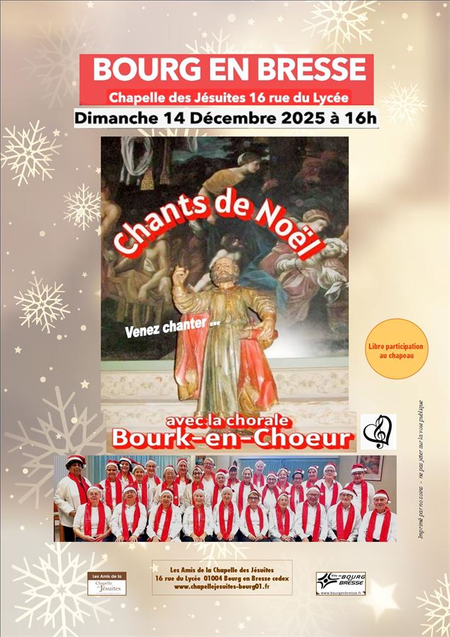 Affiche_Chants de Noël_Bourg-en-Bresse - ©Les Amis de La Chapelle