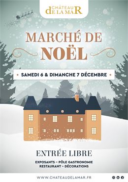 Affiche marché de Noël - Chateau de la Mar 
