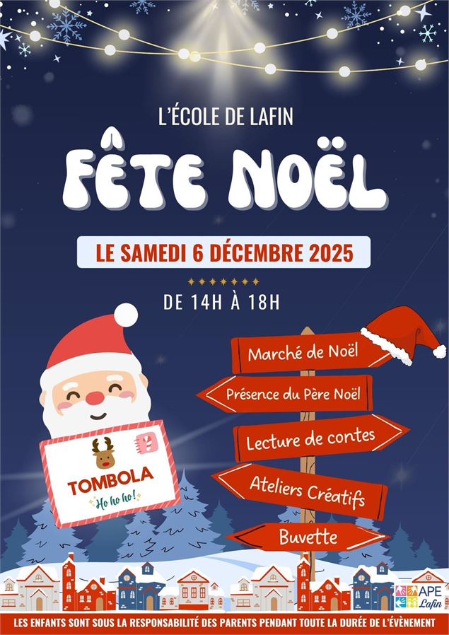 Affiche Noel - APE Lafin 