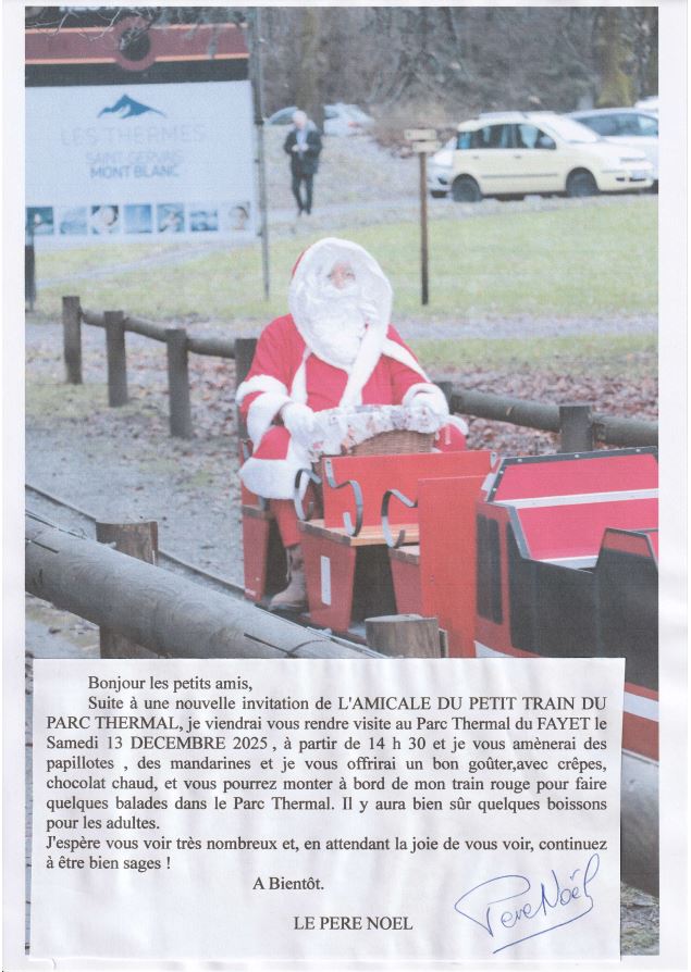 Père Noël - Petit train du Parc Thermal_Saint-Gervais-les-Bains