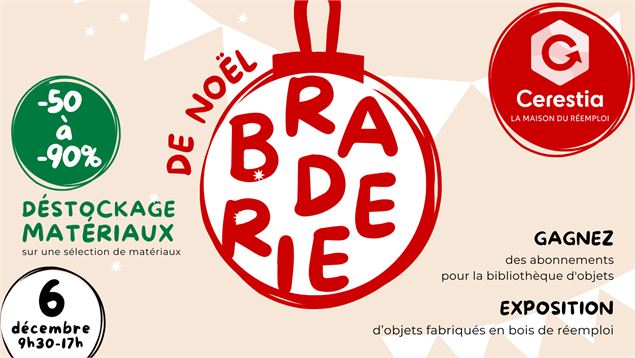 Braderie de Noël chez Cerestia