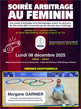 Affiche Soirée Arbitrage au Féminin - CDOS 01