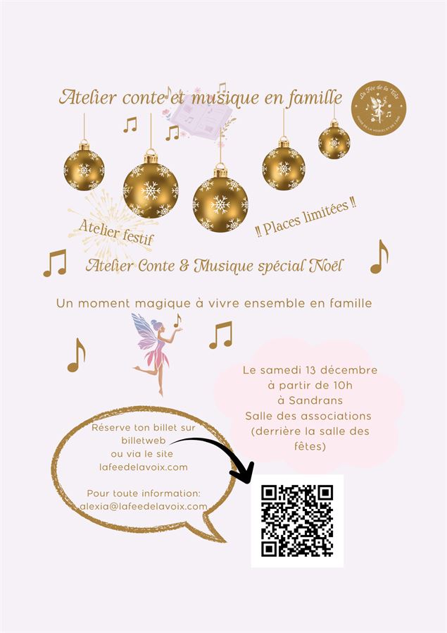 Atelier Conte & Musique en famille Spécial Noël - Alexia La Fée de la Voix