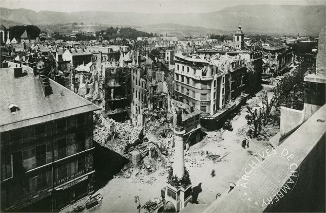 Bombardement de 1944 - ©Ville de Chambéry - Archives municipales