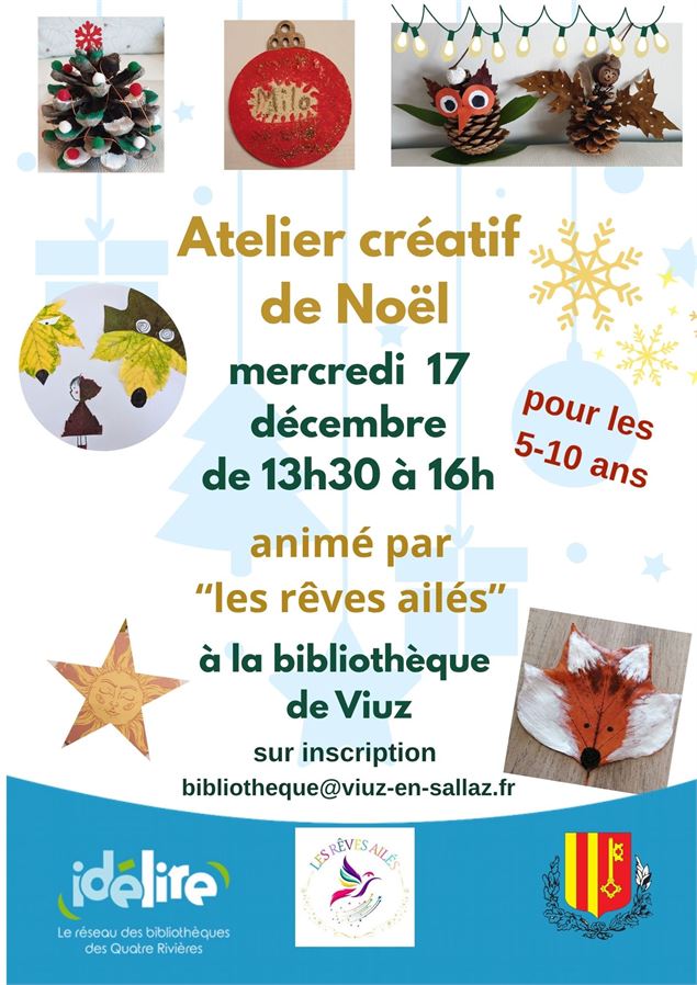Atelier créatif de noël - IDELIRE ET LES REVES AILES