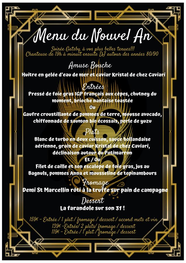 Menu du Nouvel An - PNG