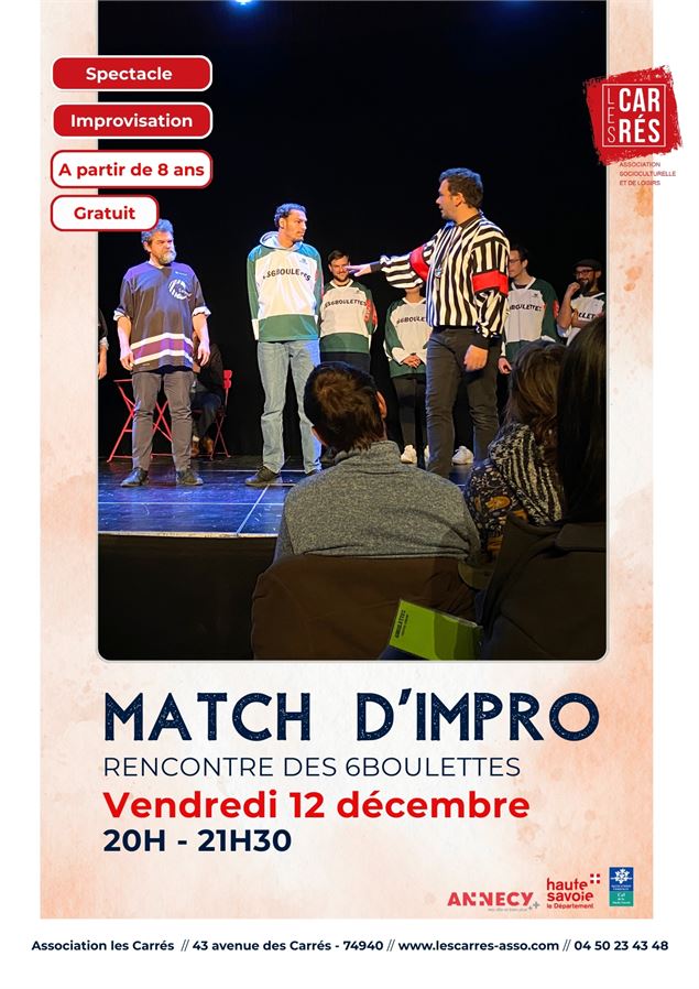 Match d’improvisation – 6 Boulettes_Annecy - Association Les Carrés