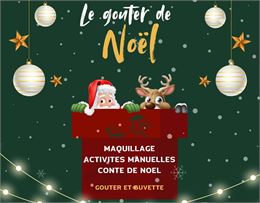 affiche illustrations père Noël et renne - Sou des écoles de Giez
