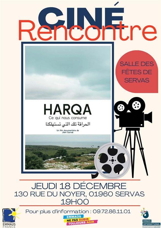 Affiche_Ciné Rencontre - ©Emmaus Bourg Servas
