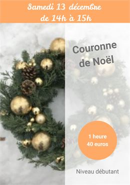 Atelier Couronne de Noël 13 décembre - l'Atelier café Créatif
