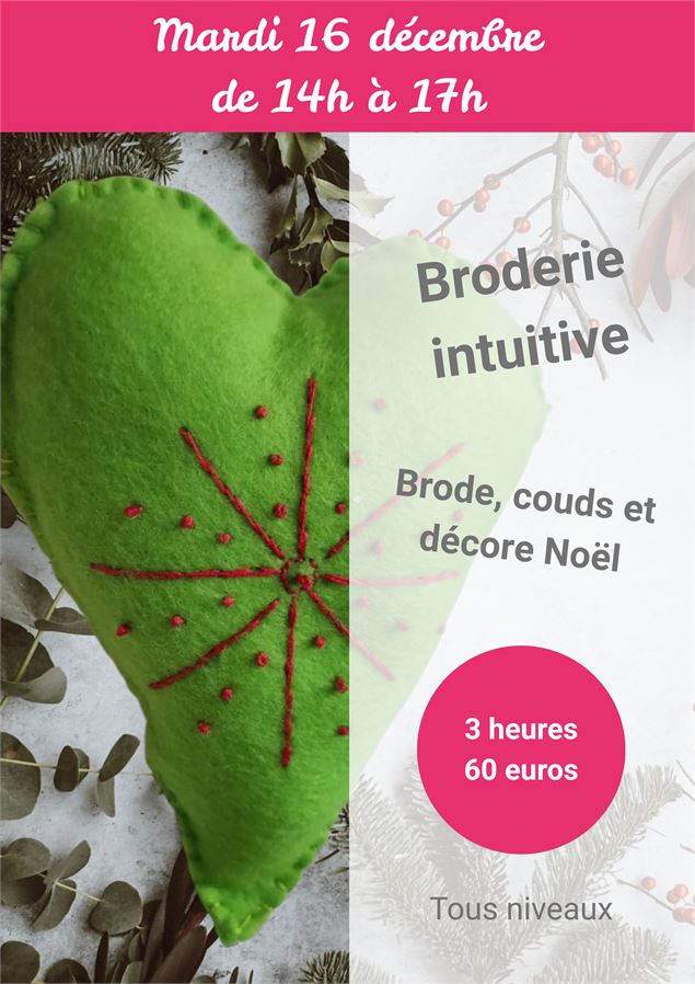 Atelier broderie et couture du 16 décembre - l'Atelier café Créatif