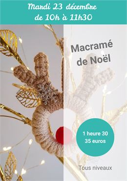 Atelier Ornements de Noël en macramé du 23 décembre - l'Atelier café Créatif