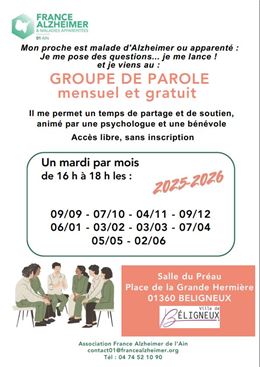 Groupe de parole Alzheimer_Béligneux - France Alzheimer