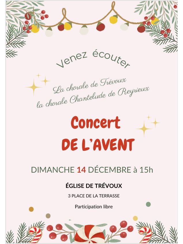 Concert de l'Avent Eglise Saint-Symphorien Trévoux - Chorale Chantelude de Reyrieux