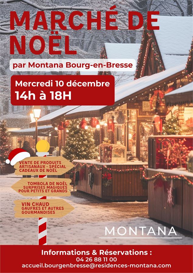Affiche_Marché de Noël par Montana Bourg-en-Bresse_Bourg-en-Bresse - ©Résidence Montana_Bourg en Bre