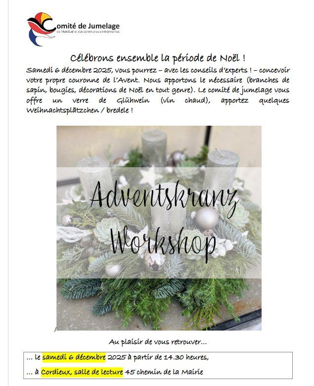 Fabrication d'une couronne de l'avent_Montluel