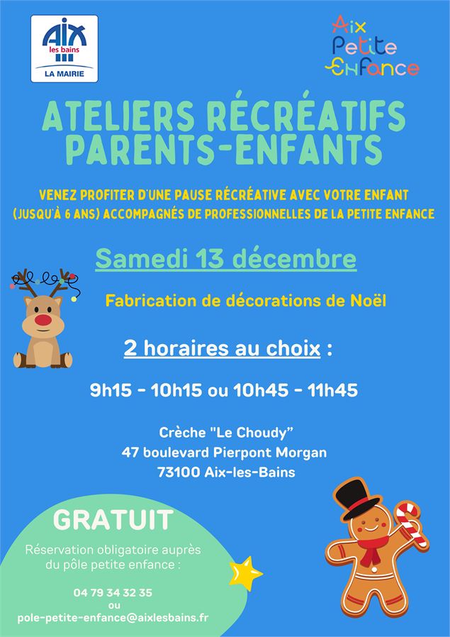 Ateliers récréatifs parents - enfants - OK