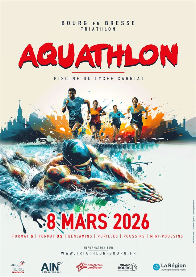 Affiche_Aquathlon Bourg-en-Bresse_Bourg-en-Bresse - ©Triathlon Bourg en Bresse