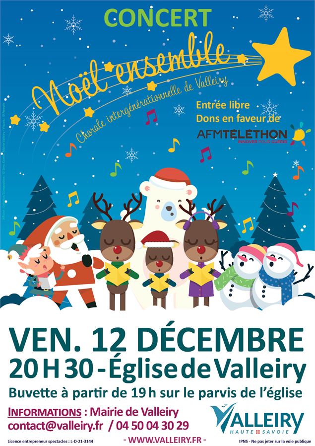 Téléthon : Concert Noël ensemble_Valleiry - © SB - serv comm Valleiry / Freepik