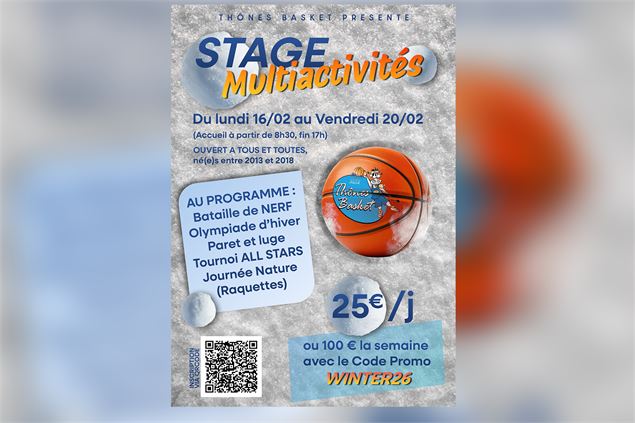 Stage multiactivités - Vacances de février_Thônes - Basket Club de Thônes