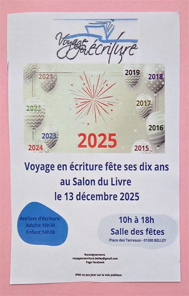 Voyage en écriture fête ses 10 ans_Belley - Voyage et écriture