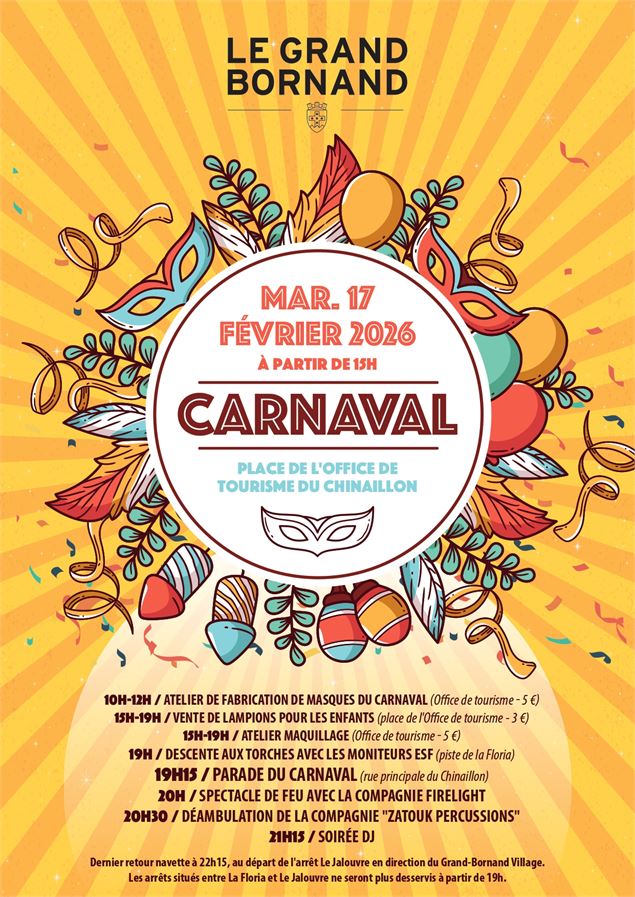 affiche Carnaval - Le Grand-Bornand Tourisme