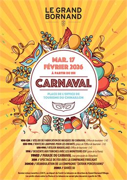 affiche Carnaval - Le Grand-Bornand Tourisme