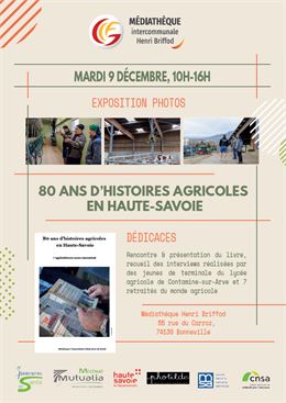 Rencontre-dédicace "80 ans d'histoires agricoles en Haute-Savoie" et exposition photo_Bonneville