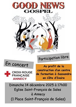 Concert de Gospel avec Good News Gospel_Annecy - Unité locale de la Croix Rouge