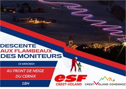 Descente aux flambeaux des moniteurs_Cohennoz - Office de tourisme de Crest-Voland Cohennoz