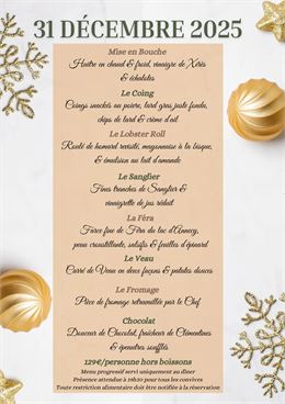 Menu du 31 Décembre - L'Arborescence_Cruseilles - L'arborescence