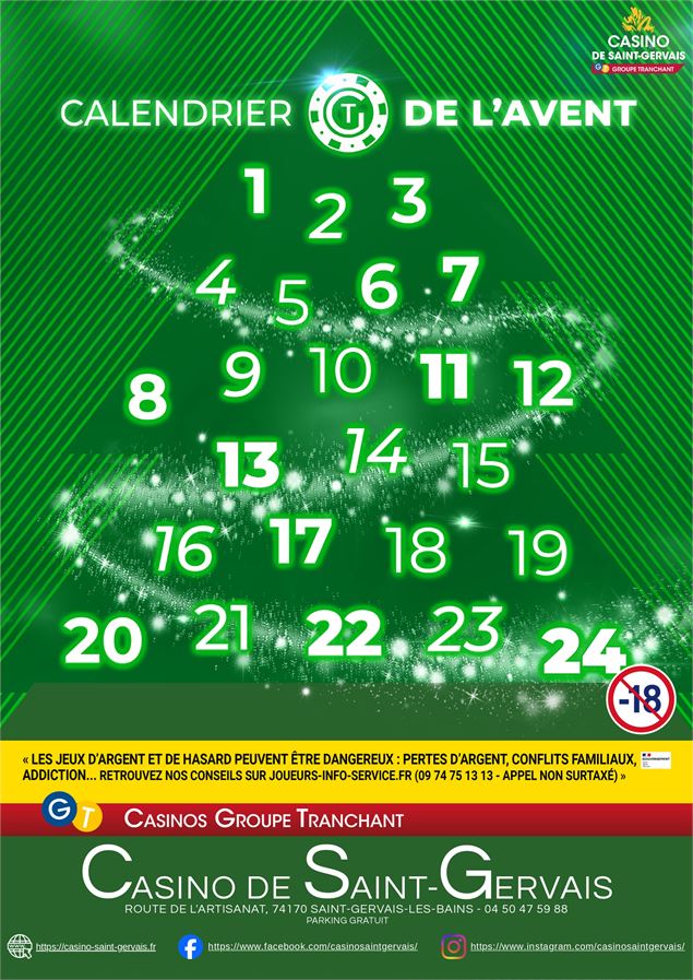 Le Calendrier de l'Avent du Casino_Saint-Gervais-les-Bains