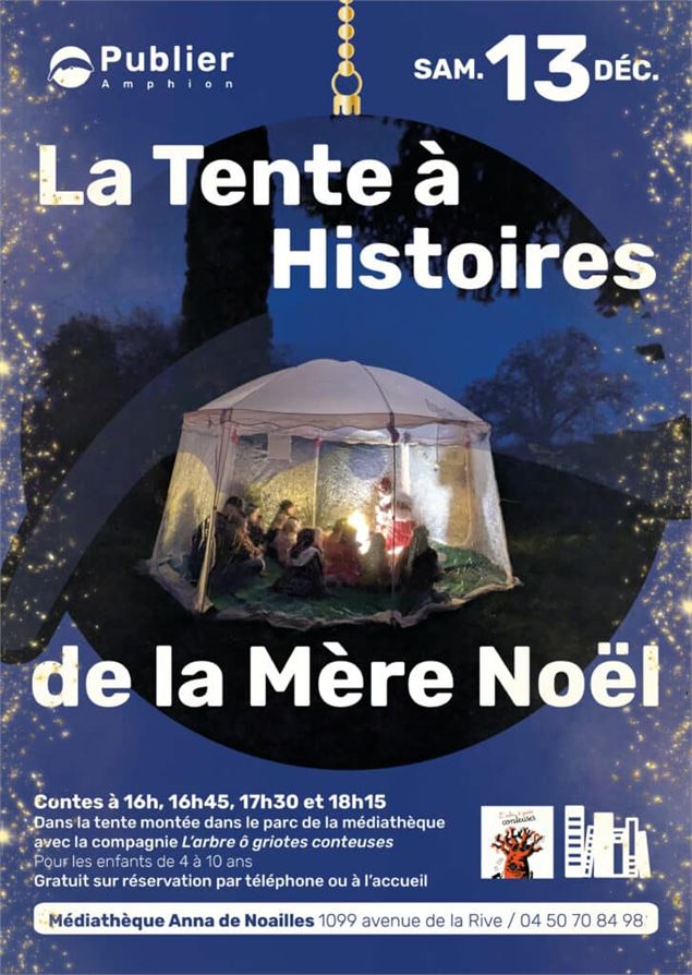La tente à histoires de la Mère Noël à Publier - Mairie de Publier