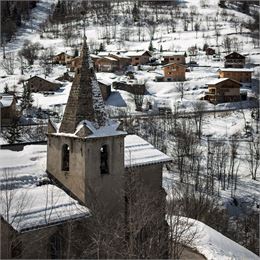 Église de Valmeinier en hiver - Alban Pernet - OT Valmeinier