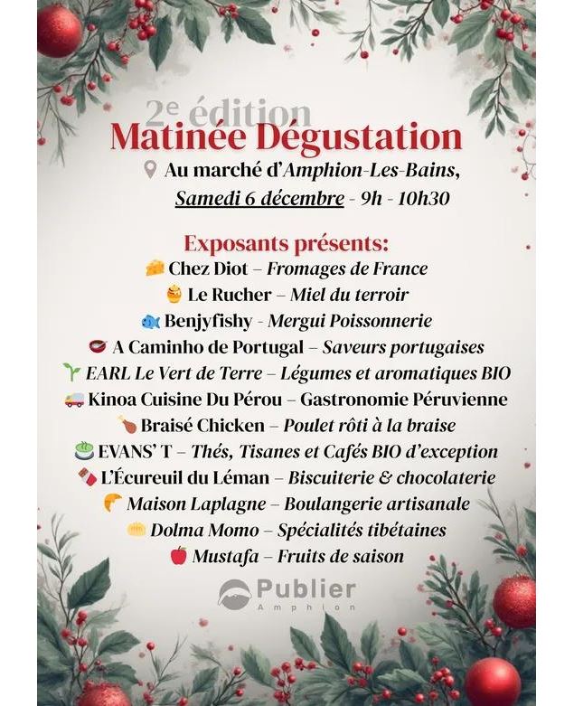 Matinée dégustation au marché à Publier - Mairie de Publier