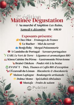 Matinée dégustation au marché à Publier - Mairie de Publier