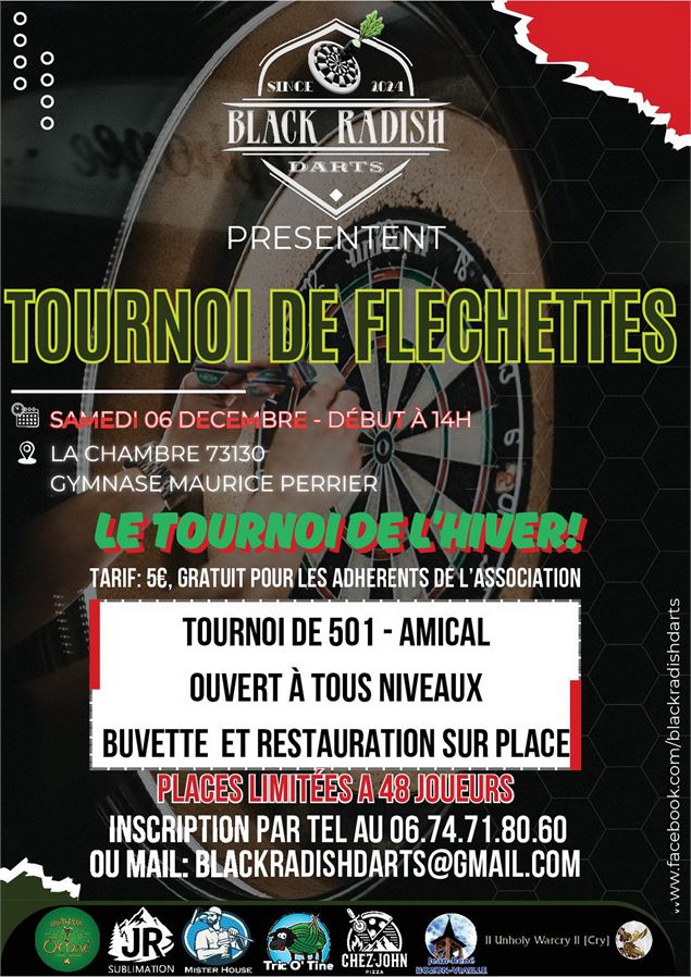 Tournoi de fléchettes_La Chambre - Black Radish Darts