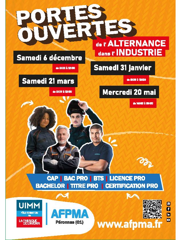 affiche portes ouvertes AFPMA - AFPMA