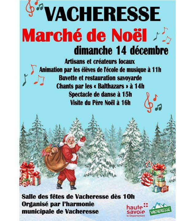 Affiche marché de noël - Harmonie de Vacheresse