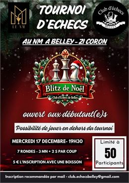 Tournoi d'échecs "Blitz de Noël"_Belley - Club Echecs de Belley