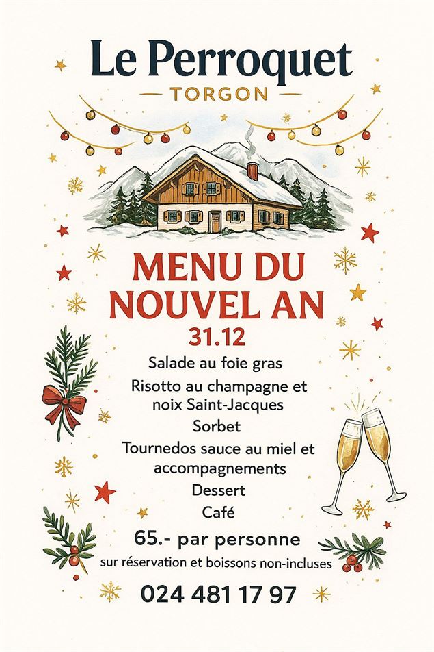 Menu Nouvel An - Le Perroquet_Torgon